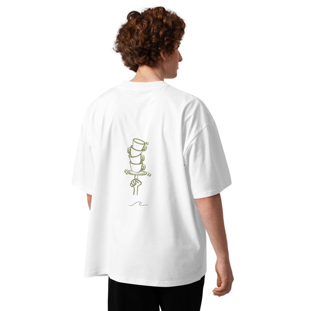Camiseta oversize "Coastal Barista"