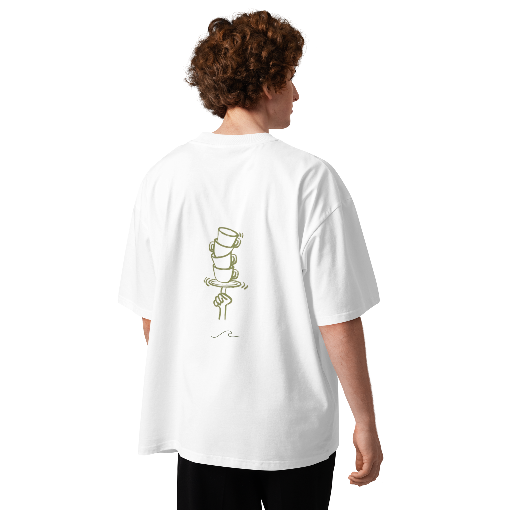 Camiseta oversize "Coastal Barista"